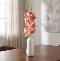 gjenstander Orchid Phalaenopsis kunstig 9 blomster rosa vanilje 96cm