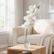 gjenstander Kunstig orkidé kunstig blomst hvit Ø6,5-8cm 77cm