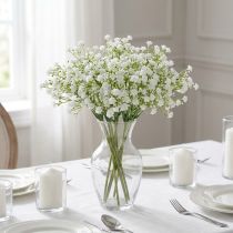 gjenstander Gypsophila kunstig gypsophila i en haug hvit H28cm 6stk