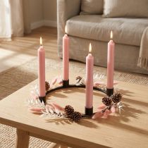 gjenstander Koniske lys korte lys rosa for dekorativ hempe Ø21/110mm 6 stk