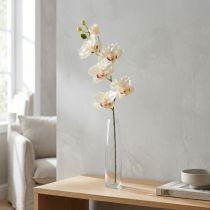 gjenstander Orkidé Phalaenopsis kunstig 6 blomster kremrosa 70cm