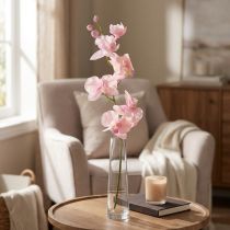 gjenstander Orkidé Phalaenopsis kunstig 6 blomster rosa 70cm