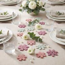gjenstander Spredde dekorasjon bord blomster tre hvit rosa lilla 3,5cm 36stk