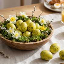 gjenstander Vaktelegg 3cm Gulblåste egg 50 stk