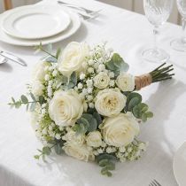 gjenstander Gypsophila kunstige blomster gips urt hvit L30cm 6 stk i en haug