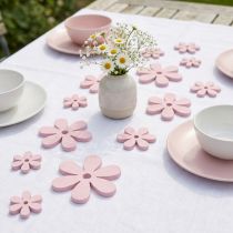 gjenstander Strødekor treblomster rosa bordpynt sommer Ø2–6cm 20 stk