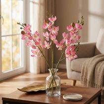 gjenstander Liten Orkidé Phalaenopsis Kunstig Blomst Rosa 30cm