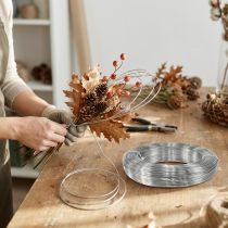 gjenstander Aluminiumstråd, sølv, hobbytråd, dekorativ tråd, 1,5 mm, 1000 g for smykker, blomsterdekorasjoner og gjør-det-selv-prosjekter