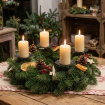 gjenstander Lysholder for plugging av metall for adventssort Ø8cm 4 stk