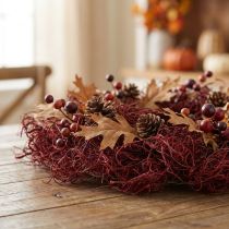gjenstander Tamarindfiber vinrød 500g - Naturlig dekorasjon laget av tamarindfiber til blomsterdekorasjon