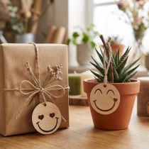 gjenstander Treanheng Emoticon Emoticon® Ø4cm natur 24 stk