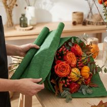 gjenstander Blomsterhandler kreppapir mørkegrønt 50x250cm