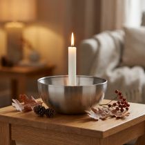 gjenstander Lysestake sølv lysestake metall Ø15 H7,5cm