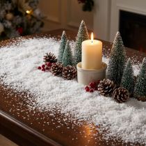 gjenstander Dekorativ snø kunstige snøflak snøpulver snøhvit 200g