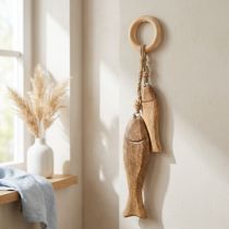 gjenstander Mango trefisk trefisk for oppheng naturlig 10/15cm