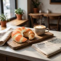 gjenstander Utrolig realistiske dekorative croissanter, kunstige bakevarer 10 cm, matdekorasjonssett med 2 for butikkvinduer og utstillingslokaler