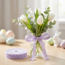 gjenstander Blondebånd lilla dekorative bånd blomstersmykkebånd B9mm L20m