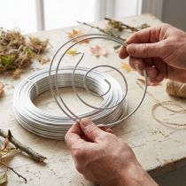 gjenstander Aluminiumstråd dekorativ wire håndverkstråd sølv Ø3mm 1kg