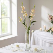 gjenstander Kunstig lilje med lang stilk, kunstig blomst, aksentdekorasjon til bryllupsrommet, 110 cm, 2 stk.