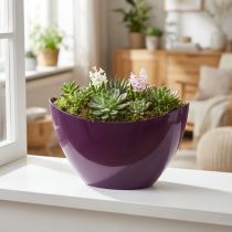 gjenstander Plantebåt dekorativ skål lilla 20×9cm H12cm