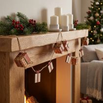 gjenstander Garland Julegaver og Stjerner Rød Natur Grønn 100cm 2stk