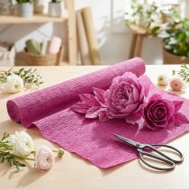 gjenstander Florist crepe papir magenta 50x250cm