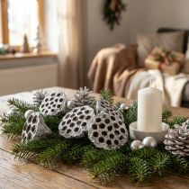 gjenstander Lotos Naturlig Dekorativ Lotusflaske Hvitvasket 6-8cm 50 stk