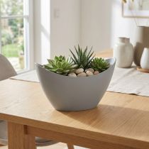 gjenstander Dekorskål plast grå 20cm x 9cm H11,5cm 1 stk