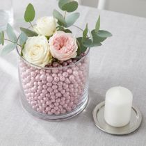 gjenstander Brilliant dekorative perler 4mm - 8mm leirgranulat rosa 1l