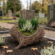gjenstander Planteskål hjerte kirkegård, ranke hjerte for planting 26cm