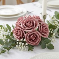 gjenstander Skumrose Ø7,5cm gammelrosa 18 stk