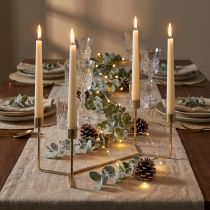 gjenstander Lysestake til lysbrett champagne metall 37 × 17 × 18cm