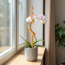 gjenstander Orkidépinne, plast, oransje, klatrehjelp for orkideer, H64 cm