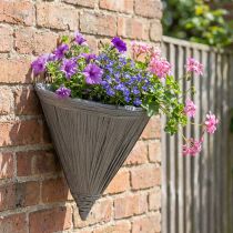 gjenstander Hengende krukke grå Blomsterkrukke for hengende vegglampe 30×17cm