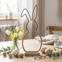 gjenstander Påskehare borddekor påske wire boho dekorasjon bunny 32cm