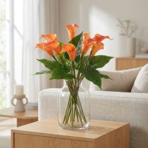 gjenstander Calla Lily Aprikos Calla Kunstige Blomster Orange Eksotisk 44cm