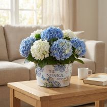gjenstander Plantekar hortensia blomsterskål rund plast Ø21cm H11cm