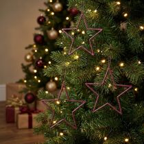 gjenstander Dekorative stjerner juletre bærglitter lilla Ø12cm 12 stk