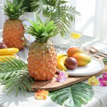 gjenstander Kunstig dekorativ ananas 26 cm – Utrolig realistisk kunstig frukt, dekorativ frukt til buffeer og utstillinger