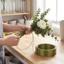 gjenstander Aluminiumstråd Olivengrønn 2mm 500g - Fleksibel og formbar for gjør-det-selv-prosjekter, håndverk og blomsterdekorasjon
