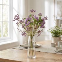 gjenstander Kunstig blomsterbukett, silkeblomster, lilla, dekorativ, 51 cm