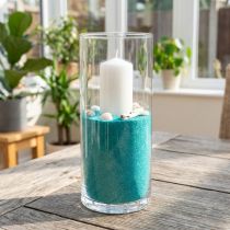 gjenstander Farge sand 0,5mm turkis 2kg