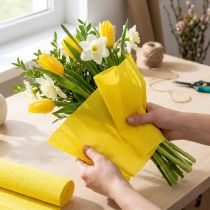 gjenstander Florist Crepe Paper Gul 50x250cm