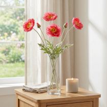 gjenstander Valmuer Kunstrosa Kunstige Blomster Ø6–7cm L78cm 3stk