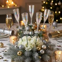 gjenstander Mini champagneglass nyttårsaften dekorasjon for stikk 7,5cm 24 stk