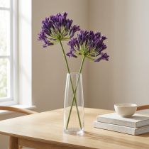 gjenstander Agapanthus kunstige blomster lilla dekorasjonsliljer 75 cm 2 stk