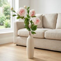 gjenstander Silkeblomstpion kunstig lys rosa, hvit 135cm