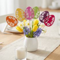 gjenstander Påskeegg dekorative blomsterplugger påskeved 30,5cm 18 stk