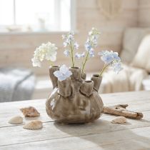 gjenstander Maritim Keramikkvase Coral Look Brun Ø11,5cm H10cm
