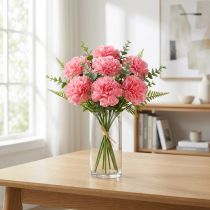 gjenstander Kunstig nellike Rosa 25cm 7stk Kunstig plante som ekte!